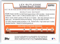 2012 Bowman Lex Rutledge #BDPP61