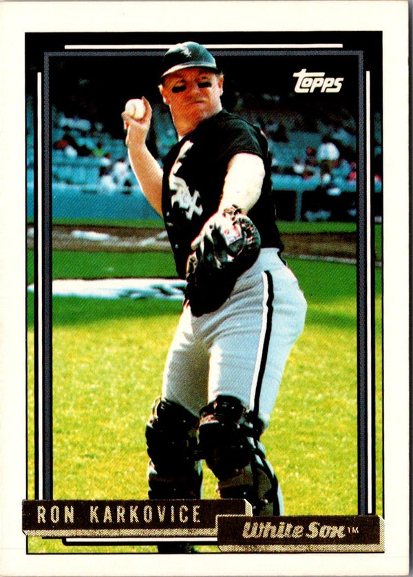 1992 Topps Ron Karkovice #153