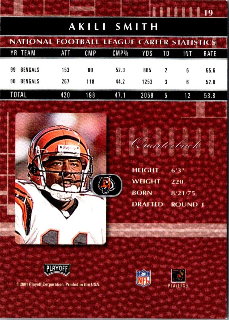 2001 Playoff Absolute Memorabilia Akili Smith