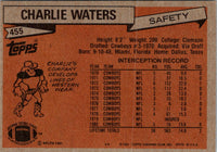 1981 Topps Charlie Waters #455