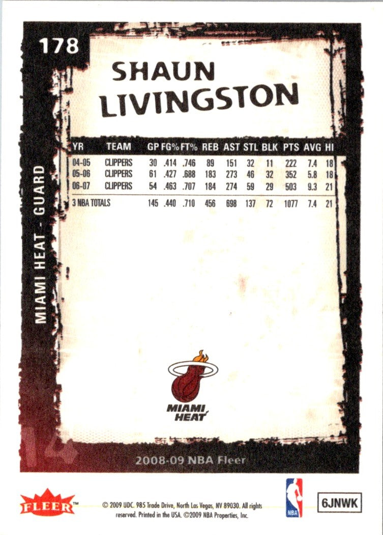 2008 Fleer Shaun Livingston