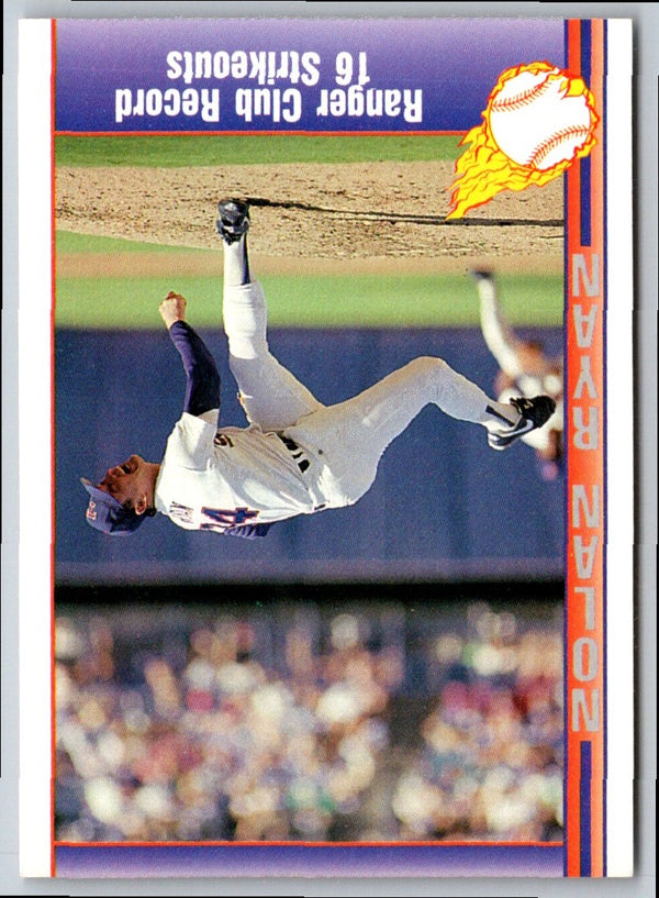 1991 Pacific Nolan Ryan Texas Express I Ranger Club Record 16 Strikeouts #62