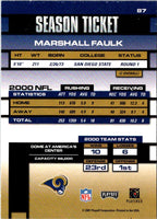 2001 Playoff Contenders Marshall Faulk #87