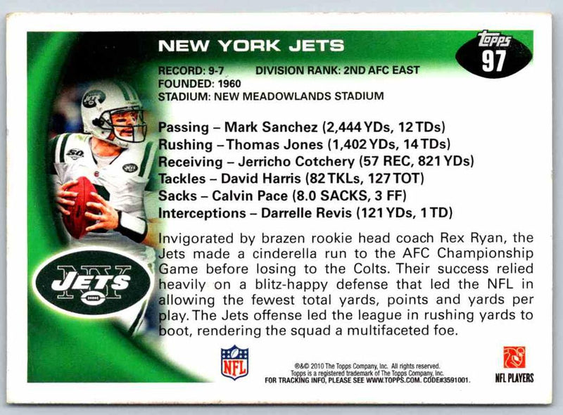 2011 Topps Football New York Jets