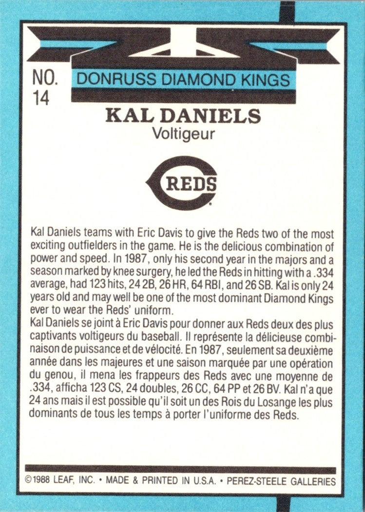 1988 Leaf Kal Daniels