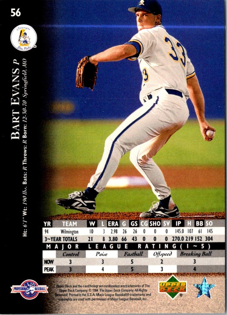 1995 Upper Deck Minors Bart Evans