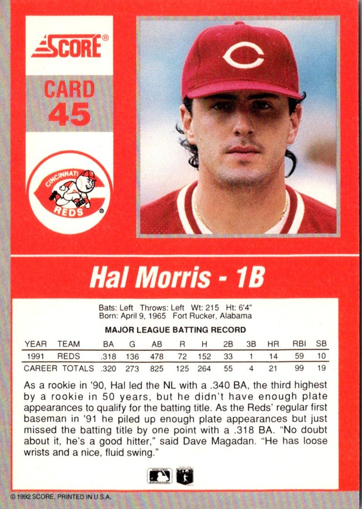 1992 Score Impact Players Hal Morris