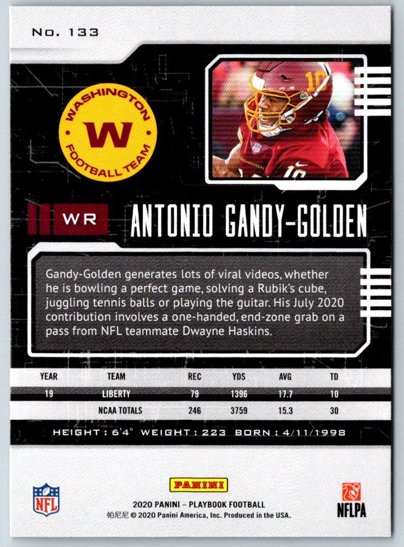 2020 Panini Absolute Rookie Materials Antonio Gandy-Golden