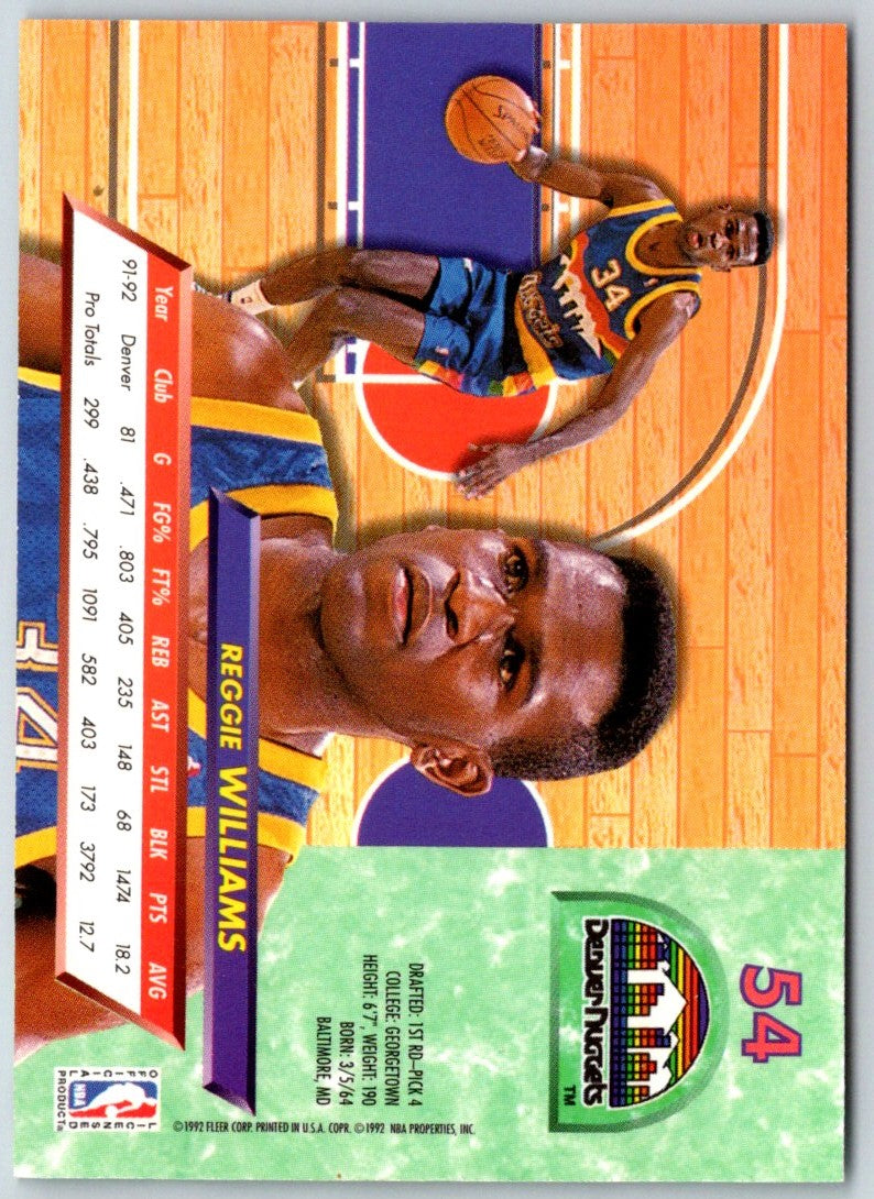 1992 Ultra Reggie Williams