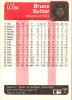 1985 Fleer Update Bruce Sutter #U-114