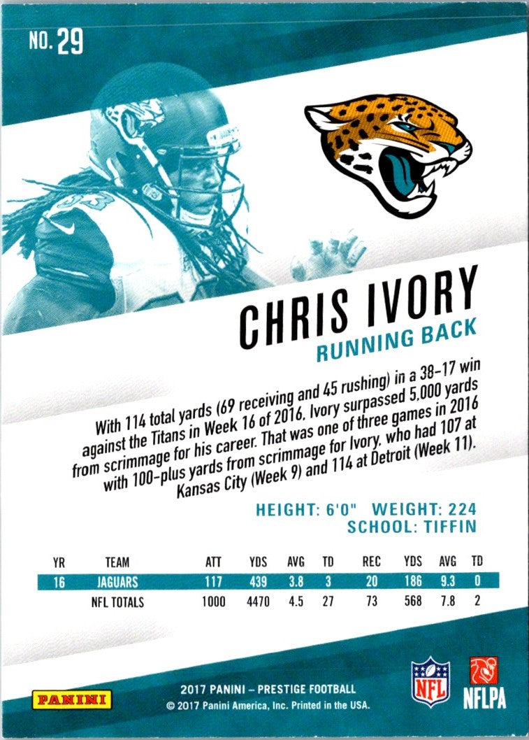 2017 Panini Prestige Chris Ivory