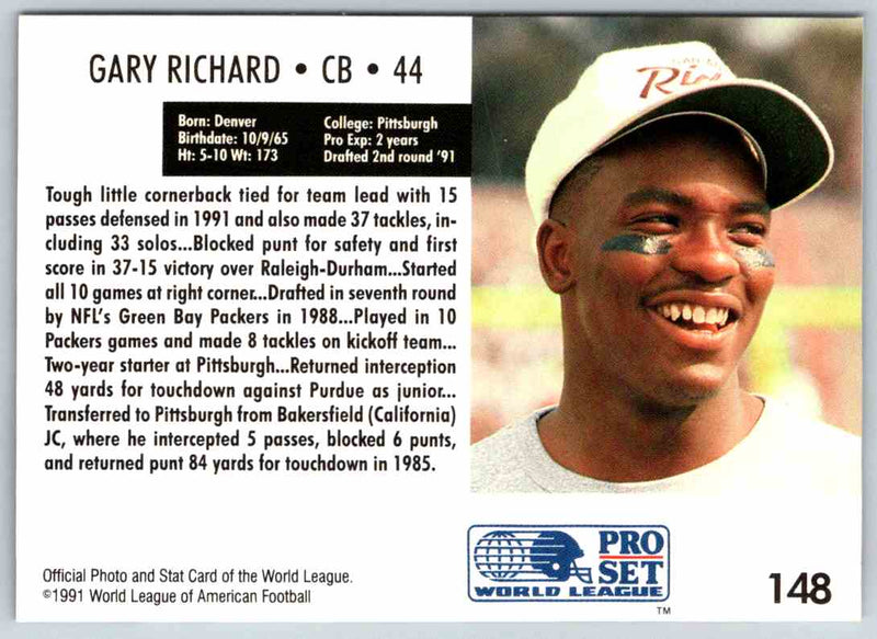 1991 Proset World League Gary Richard