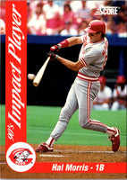 1992 Score Impact Players Hal Morris #45
