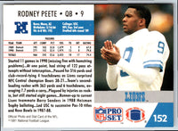 1991 Pro Set Rodney Peete #152