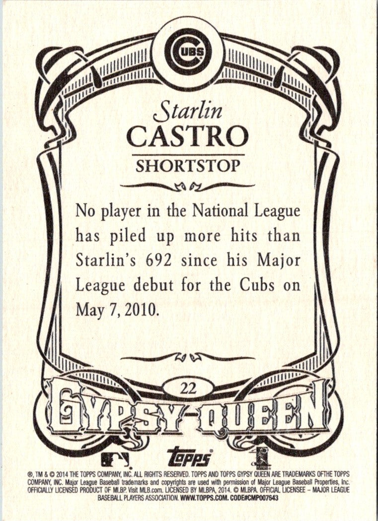 2014 Topps Gypsy Queen Starlin Castro