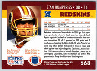 1990 Proset Stan Humphries #668