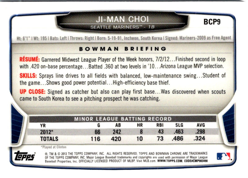 2013 Bowman Chrome Prospects Ji-Man Choi