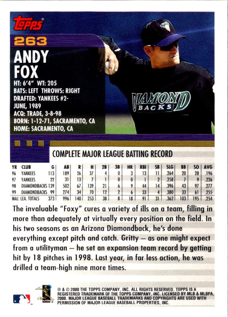 2000 Topps Andy Fox