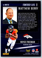 2018 Donruss Matthew Berry's Fantasy Life Royce Freeman #MBF20
