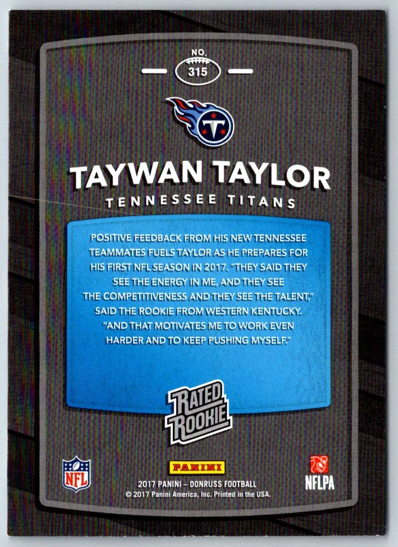 2017 Donruss Taywan Taylor