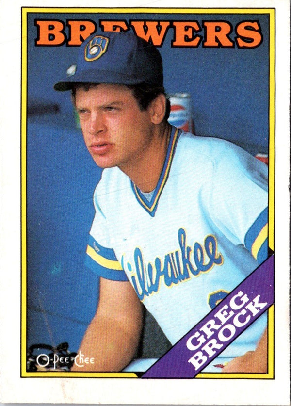 1988 O-Pee-Chee Greg Brock #212