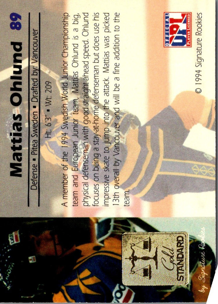 1994 Gold Standard Mattias Ohlund