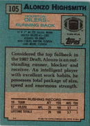 1988 Topps Alonzo Highsmith