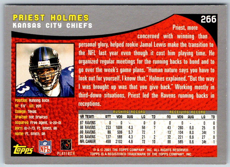 2001 Topps Priest Holmes