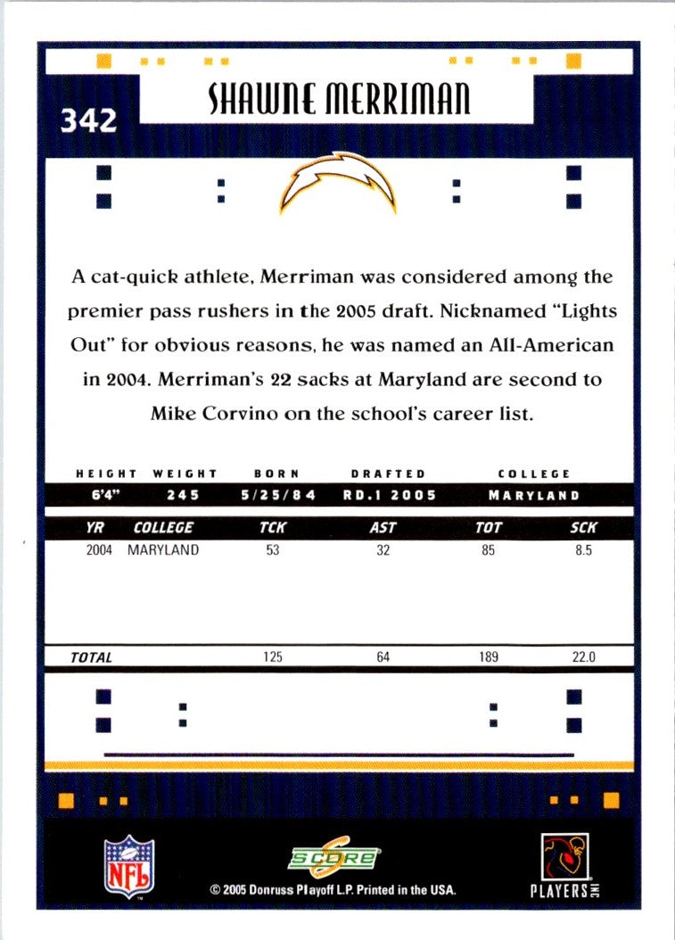 2005 Score Shawne Merriman