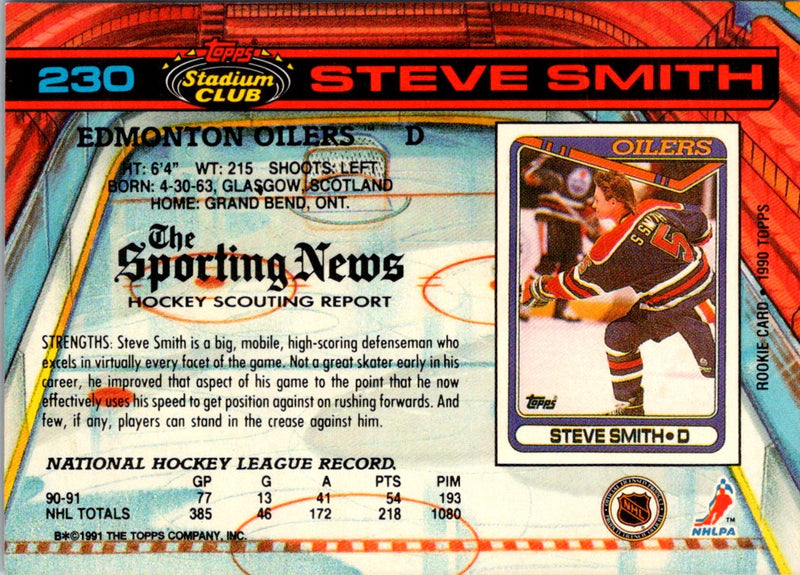 1991 Stadium Club Steve Smith