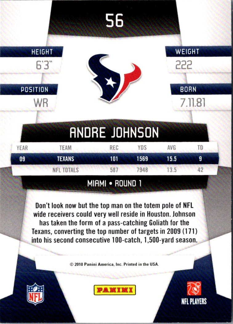 2010 Panini Certified Andre Johnson