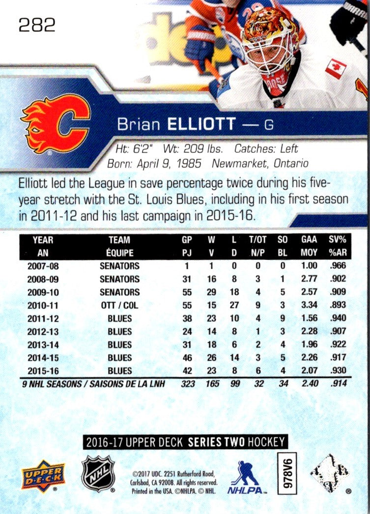 2017 Upper Deck Brian Elliott