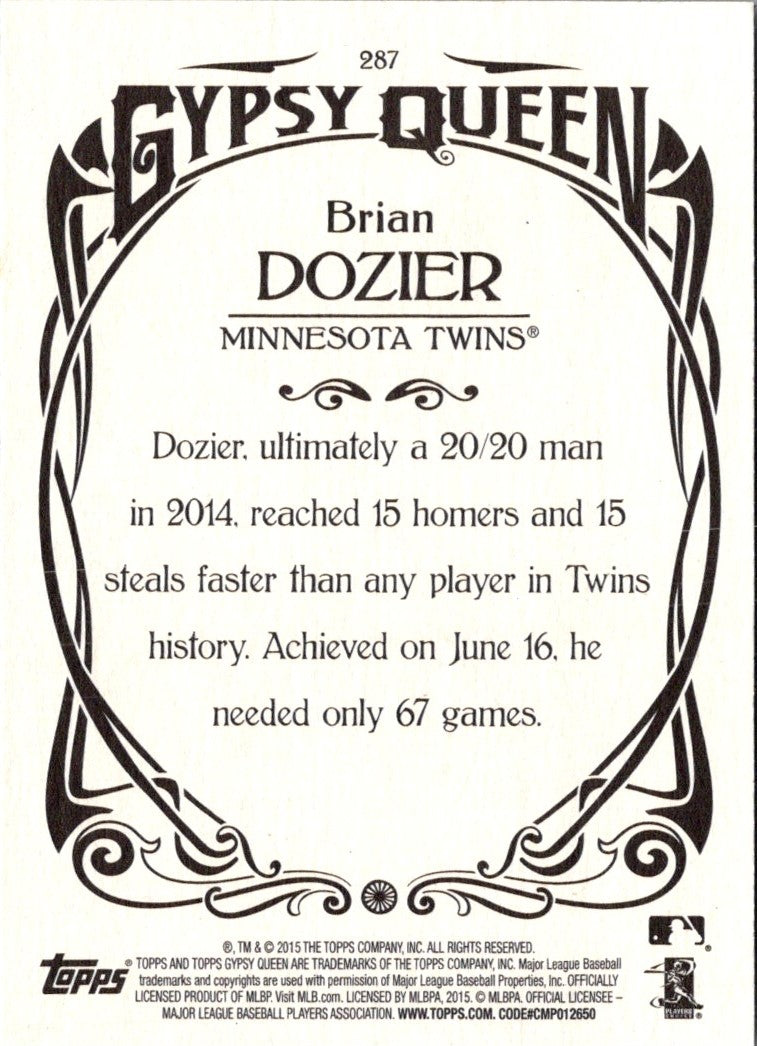 2015 Topps Gypsy Queen Brian Dozier