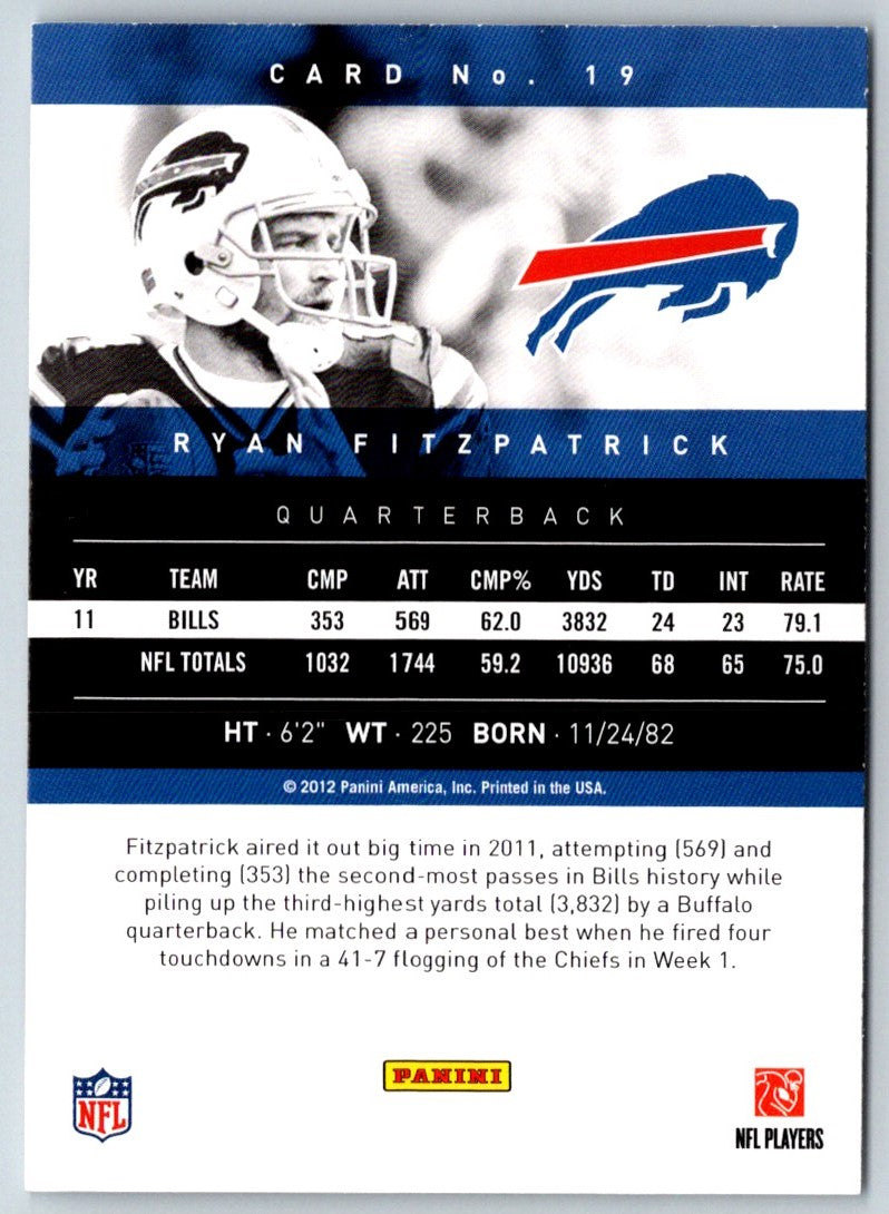 2012 Panini Prestige Ryan Fitzpatrick