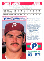 1988 Score Young Superstars I Chris James #14