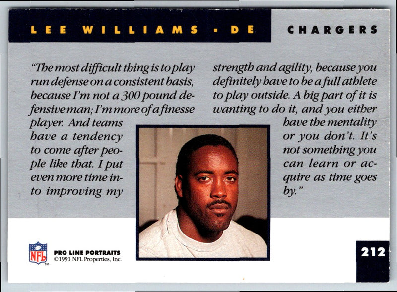 1991 Pro Line Portraits Lee Williams