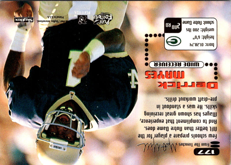 1996 SkyBox Impact Derrick Mayes