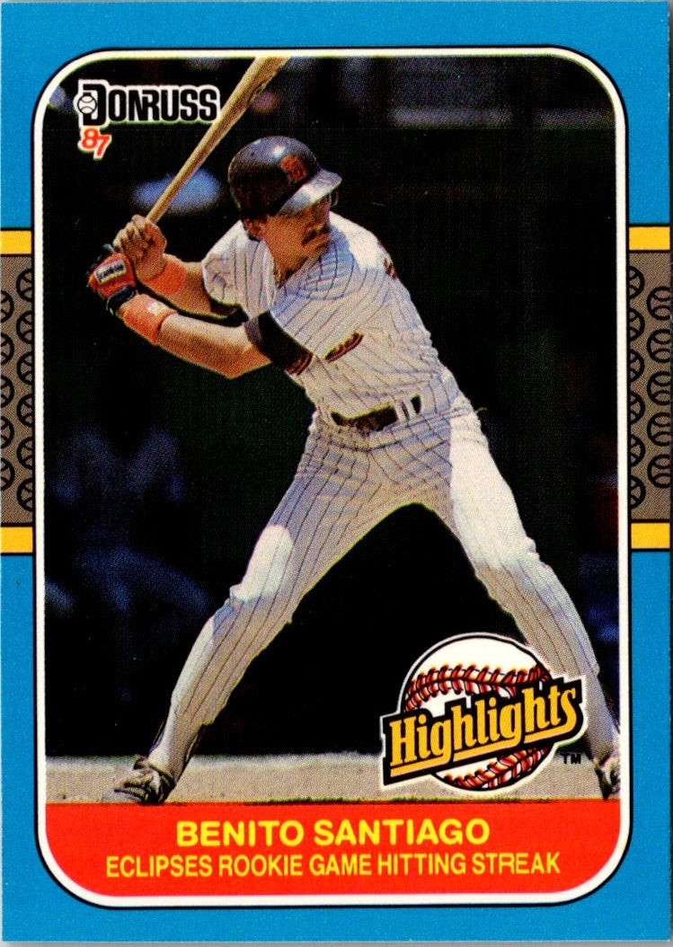 1987 Donruss Highlights Benito Santiago