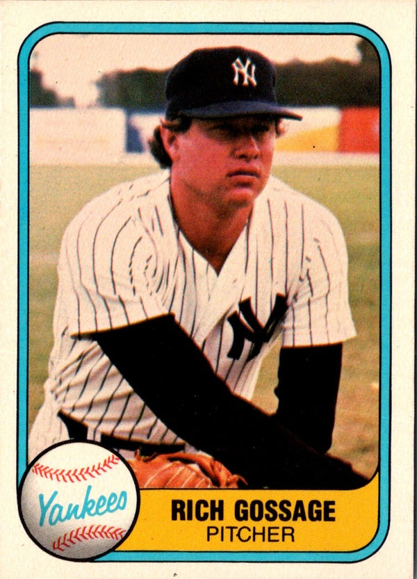 1981 Fleer Rich Gossage #89