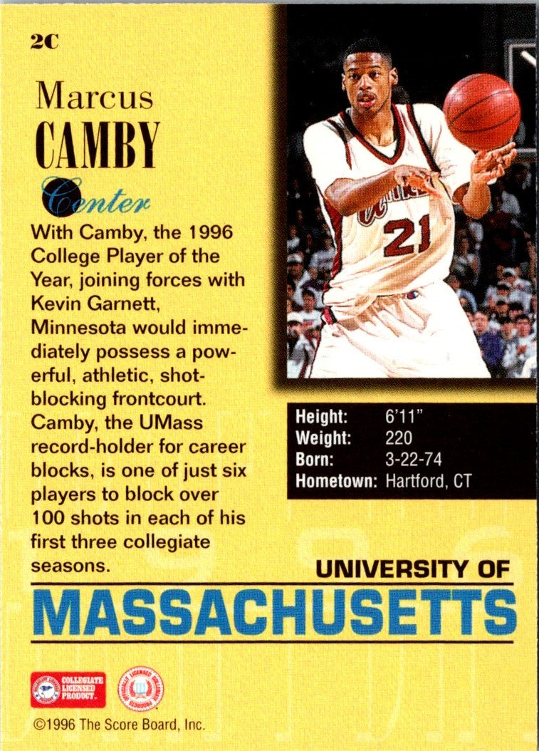 1996 Score Board Draft Day Marcus Camby