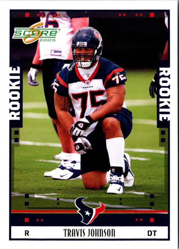 2005 Score Travis Johnson #345 Rookie