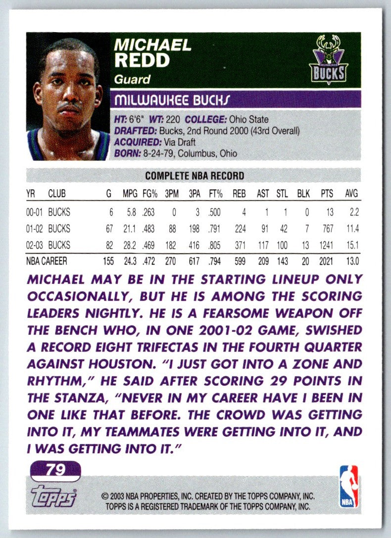 2003 Topps Michael Redd