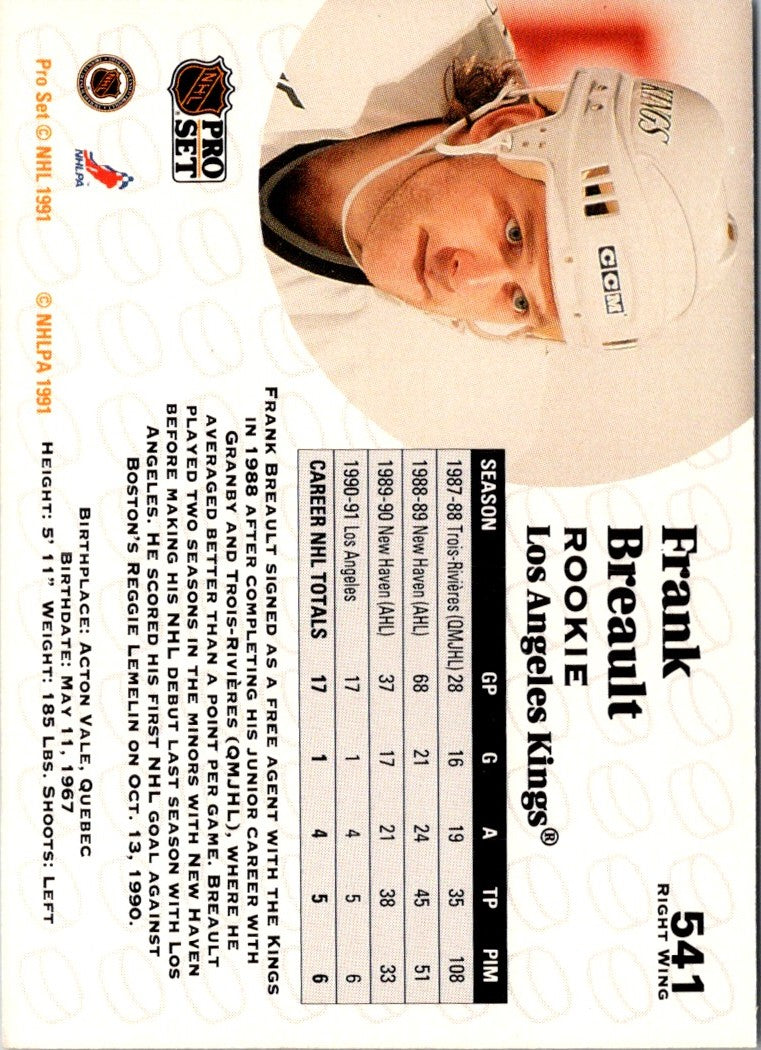 1991 Pro Set French Francois Breault