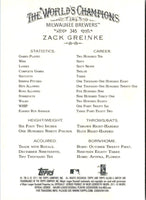2011 Topps Allen & Ginter Zack Greinke #345