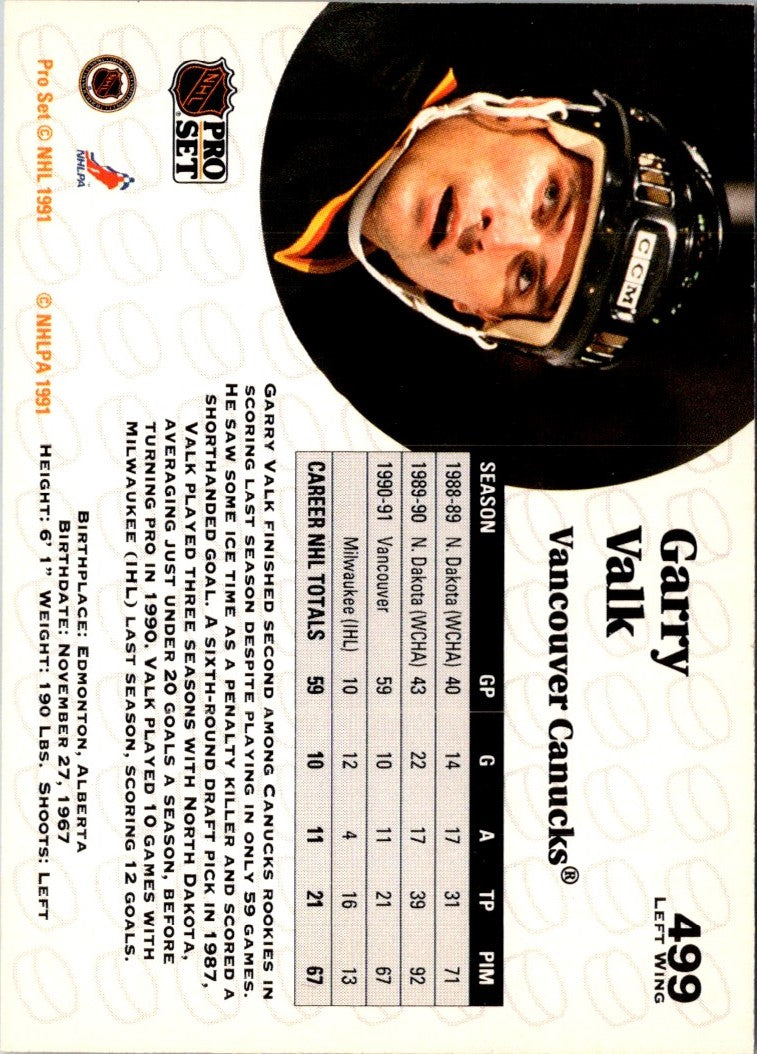 1991 Pro Set Garry Valk