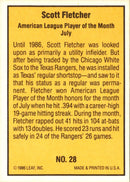 1986 Donruss Highlights Scott Fletcher