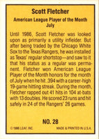 1986 Donruss Highlights Scott Fletcher #28