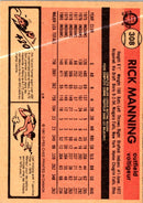1981 Topps Rick Manning