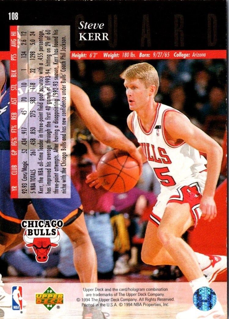 1993 Upper Deck Special Edition Steve Kerr