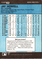 1986 Fleer Star Stickers Jay Howell #62